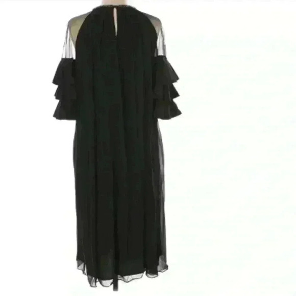 𝅺FOR Her NYC Black Embellished Neck Cocktail Dress - Picture 4 of 4